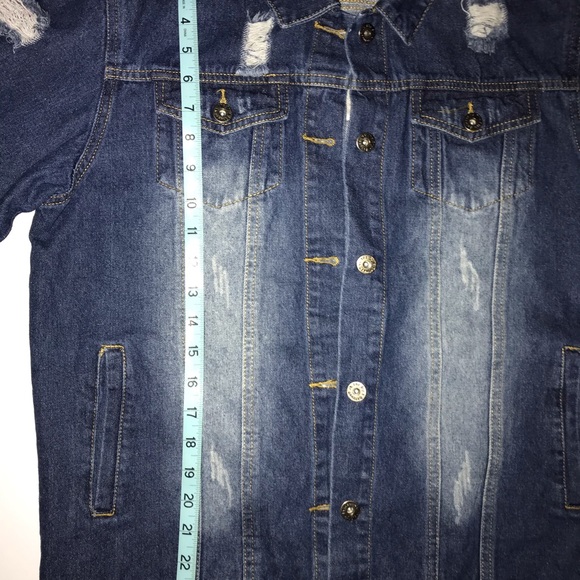 The Style Between Us Rip Jean Jacket Oversize - Picture 6 of 11